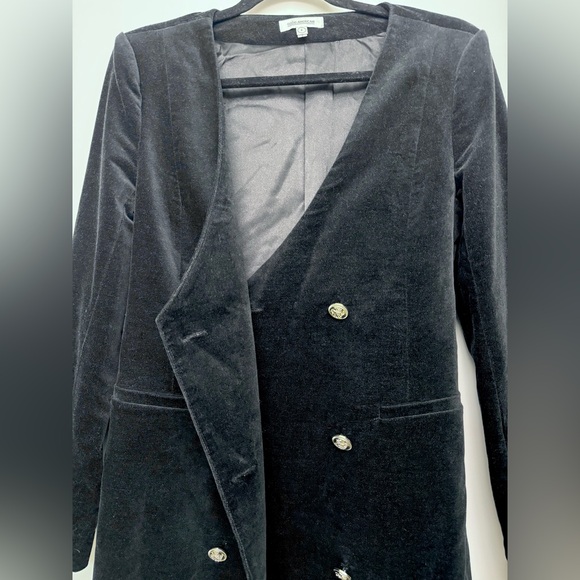 EUC Good American Velvet Double Breasted Boss Blazer Dress Size 2 - Picture 8 of 16